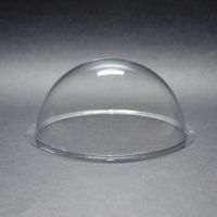 DURADOM Acrylic Dome With Flange Clear Plastic Hemisphere - Multi Use Bubble Pet Dog Fence Window Sphere CCTV Dome Acrylic Camera Perspex Display Transparent Cover Floating Fish Dome (4.4 inch/110mm)