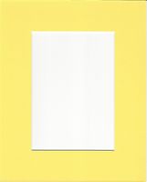 Pack of 5 11x14 Yellow Picture Mats with White Core for 8x10 Pictures
