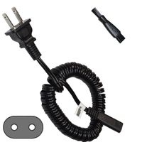 HQRP AC Power Cord for Philips Norelco 5855XL 5862XL 5867XL 5887XL 6423LC 6615X 6618X 6844XL 6863XL 6613X Shaver Lead Mains Cable + HQRP Cleaning Brush