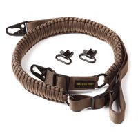 Eagle Rock Gear 550 Paracord 2 Point Gun Sling for Rifles, Shotguns, Crossbows, Airsoft - with Easy Adjustable Strap, HK Clips, Swivels (Tan)