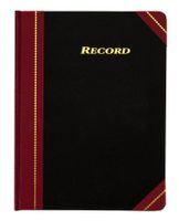 Adams Record Ledger, 8.25 x 10.75 Inches, 5 Squares per Inch, 300 Tinted Pages, Black and Maroon (ARB810R3M)