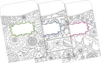 Barker Creek Peel & Stick Pockets, Color Me! in My Garden, 30 per Package (BC1243)