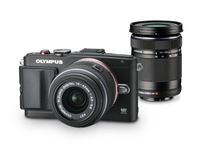 Olympus Mirrorless SLR E-PL6 with ED 14-42mm f/3.5-5.6 and ED 40-150mm f/4.0-5.6 Lens Kit (Black) - International Version