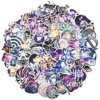 Galaxy Laptop Stickers 100 Pcs Pack Cool Vinyl Variety Waterproof Computer Skateboard Pad Car Snowboard Bicycle Luggage Guitar Travel Case Decal