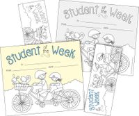 Barker Creek Color Me Student of The Week Awards & Bookmarks Set (BC430)