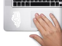 ExpressDecor State Name Illinois Keypad Computer Laptop Symbol Decal Family Love Car Truck Sticker Window (White)
