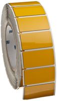 Brady THTEP-173-593-.5YL 2" Width x 1" Height, B-593 Adhesive-Taped Polyester, Gloss Finish Yellow Thermal Transfer Printer Raised Panel Label (500 per Roll)