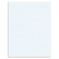 TOPS 33041 Quadrille Pads, 4 Squares/Inch, 8 1/2 x 11, White, 50 Sheets