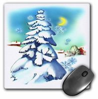 3dRose LLC 8 x 8 x 0.25 Inches Winter Mouse Pad (mp_9233_1)