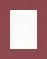 Pack of 5 11x14 Brick Red Picture Mats with White Core for 8x10 Pictures