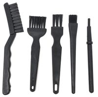 Rusoji Set of 5 Plastic Handle Anti-Static Nylon Brushes Portable Cleaning Kit for Keyboard, Circuit Board, Computer, Car Interior, Window, 5 Different Types