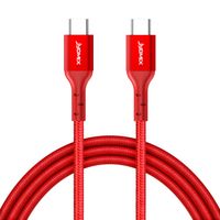 JYDMIX USB Type C to USB C Cable 2.0 (6ft) 20V/3A 2 Pack Fast Charger Cord Compatible with MacBook, iPad pro 2018,Samsung Galaxy S10/ S9/ S8/ Plus Note 9, Red