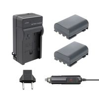 TURPOW NB-2LH NB-2L Battery Charger Set for Canon PowerShot G7 G9 S30 S40 S45 S50 S60 S70 S80 DC410 DC420 VIXIA HF R10 HF R100 HF R11 EOS 350D 400D Digital Rebel XT XTi [ 2 Pack, 1700mAh ]