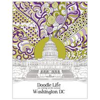 Tree-Free Greetings Adult Coloring Book- Stress Relief, Mindfulness and Relaxation for Grown Ups and Kids, 8.5 x 11 Inches, Washington DC Life (DB13813)