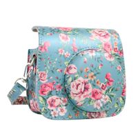 QUEEN3C Mini 9 Camera Case with Adjustable Strap Compatible for Fujifilm Instax Mini 9/8/8+ Instant Film Camera (Rose blue)