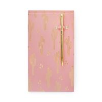 DesignWorks Ink Chunky Note Pad with Pen, Cactus Cuties