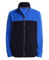 Nautica Boys' Big School Uniform Full-Zip Fleece Jacket, Lapis Blue, Medium-10/12