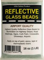 Reflective Glass Beads (1 LB Bag) | for Road Marking, Curb Paint, Traffic Paint, Pavement Striping, Parking Lots, Crosswalks, Driveways, Airports, Traffic Signs, Painting, Arts & Crafts