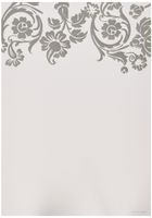 Great Papers! Silver Damask Foil Flat Cards with Envelopes, 5.5"x7.75", 10 Count (2012215)
