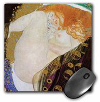 3Drose LLC 8 X 8 X 0.25 Inches Mouse Pad, Danae by Gustave Klimt (Mp_127994_1)