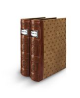 Bellagio-Italia Tuscany Cognac DVD Storage Binder Set - Stores Up to 96 DVDs, CDs, or Blu-Rays - Stores DVD Cover Art - Acid-Free Sheets