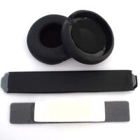 Black Headphones Replacement Headband Ear Pad Earpads Cushion Set For Beats by Dr. Dre Pro Detox Headphones