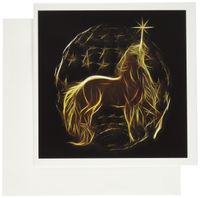 3dRose Digitally remastered Unicorn fantasy art - Greeting Cards, 6 x 6 inches, set of 6 (gc_150931_1)