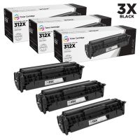 LD Remanufactured Toner Cartridge Replacement for HP 312X CF380X High Yield (Black, 3-Pack)