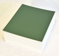 topseller100, Pack of 50 sheets 8x10 UNCUT matboard / mat boards (Dark Green)
