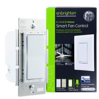 GE Enbrighten Z-Wave Plus Smart Fan Control, Works with Alexa, Google Assistant, 3-Way Compatible, ZWave Hub Required, Repeater/Range Extender, White & Light Almond, 14287
