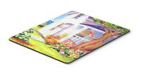 Caroline's Treasures 6040MP White Cottage House at The Lake or Beach Mouse Pad, Hot Pad or Trivet, Large, Multicolor