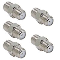 Cable Extension, 5-Pack F Female to Female Coaxial Cable Connector, RFAdapter Barrel Adapter Coupler for TV Antenna, RG6 Coax