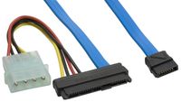 Amphenol CS-SASSDP8282-000.5 Internal 29-Pin Single Data Lane SAS to SATA Drive Cable, 0.5 m, 1.6', Blue