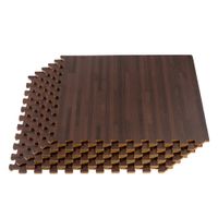Forest Floor Thick Printed Foam Tiles, Premium Wood Grain Interlocking Foam Floor Mats, Anti-Fatigue Flooring, 3/8" Thick, 36 Square Feet (9 Tiles), Cherry