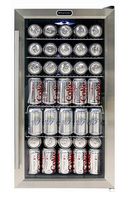 Whynter BR-130SB Beverage Refrigerator with Internal Fan, Black/Stainless Steel