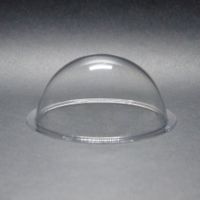 DURADOM Acrylic Dome with Flange Clear Plastic Hemisphere Multi Use Bubble Pet Dog Fence Window Sphere CCTV Dome Acrylic Camera Perspex Display Transparent Cover Floating Fish Dome (4 inch / 100mm)