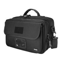 ProCase Tactical Gun Range Bag, Deluxe Padded Pistol Case Shooting Range Duffle Bag for Up to 4 Handguns, 8 Magazine Cartridge, Eye Glasses, Ear Muffs and Other Shooting Accessories -Black