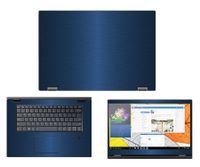 decalrus - Protective Decal for Lenovo Flex 5 (15.6" Screen) Laptop Blue Texture Brushed Aluminum Skin case Cover wrap BAFlex5_15Blue