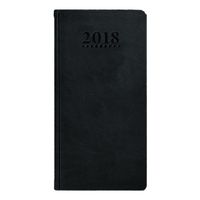 Letts 2018 Verona Week to View, Black, English, 6.625 x 3.25 (C35SUBK-2018)