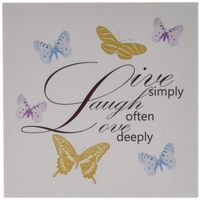 3dRose Set of 12 Greeting Cards, Live, Laugh, Love (gc_79139_2)