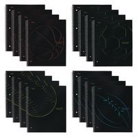 Five Star Spiral Notebooks, 1 Subject, College Ruled Paper, 100 Sheets, 11" x 8-1/2", Sports, 12 Pack (38207)