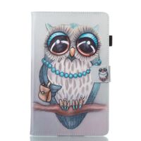 GNT Case for All-New Amazon Fire HD 8 (2016 and 2017 Release, 6th/ 7th Generation), PU Leather Flip Smart Magnetic Snap Closure Case with Auto Wake/Sleep for Amazon Fire HD 8 Tablet(Owl)