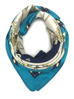 YOUR SMILE Silk Like Scarf Women's Fashion Pattern Large Square Satin Headscarf (205)