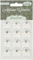 Pink Paislee Artisan Photo Corners 12/Pkg-