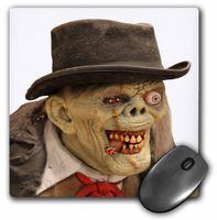3dRose LLC 8 x 8 x 0.25 Inches Mouse Pad, Creepy Old Man and Monster Face Costume (mp_156798_1)