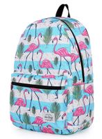TRENDYMAX Backpack Cute for School | 16"x12"x6" | Holds 15.4-inch Laptop | Flamingos, Stripes