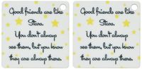 3dRose Good Friends are Like Stars Key Chains, Set of 2 (kc_193474_1)