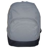 School Smart Single Pocket Backpack with Front Pocket Organizer and Hidden Pouch - Gray