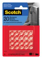 Scotch Bumpers, 20 Bumpers/Pack, Clear, 1/2", (SP950-NA)