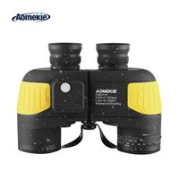 Aomekie Marine Binoculars for Adults 7X50 with Night Vision Compass Rangefinder Fogproof Waterproof BAK4 Prism Lens Military Binocular for Navigation Boating Birdwatching and Hunting (Army Yellow)